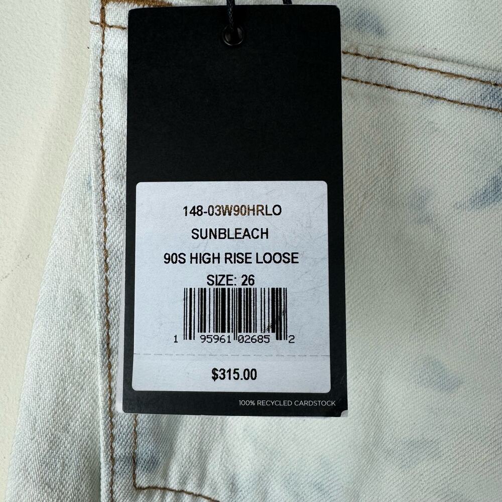 Re/Done Sunbleach 90's Acid Wash Straight-Leg Jeans NWT Size 26 - Picture 8 of 9